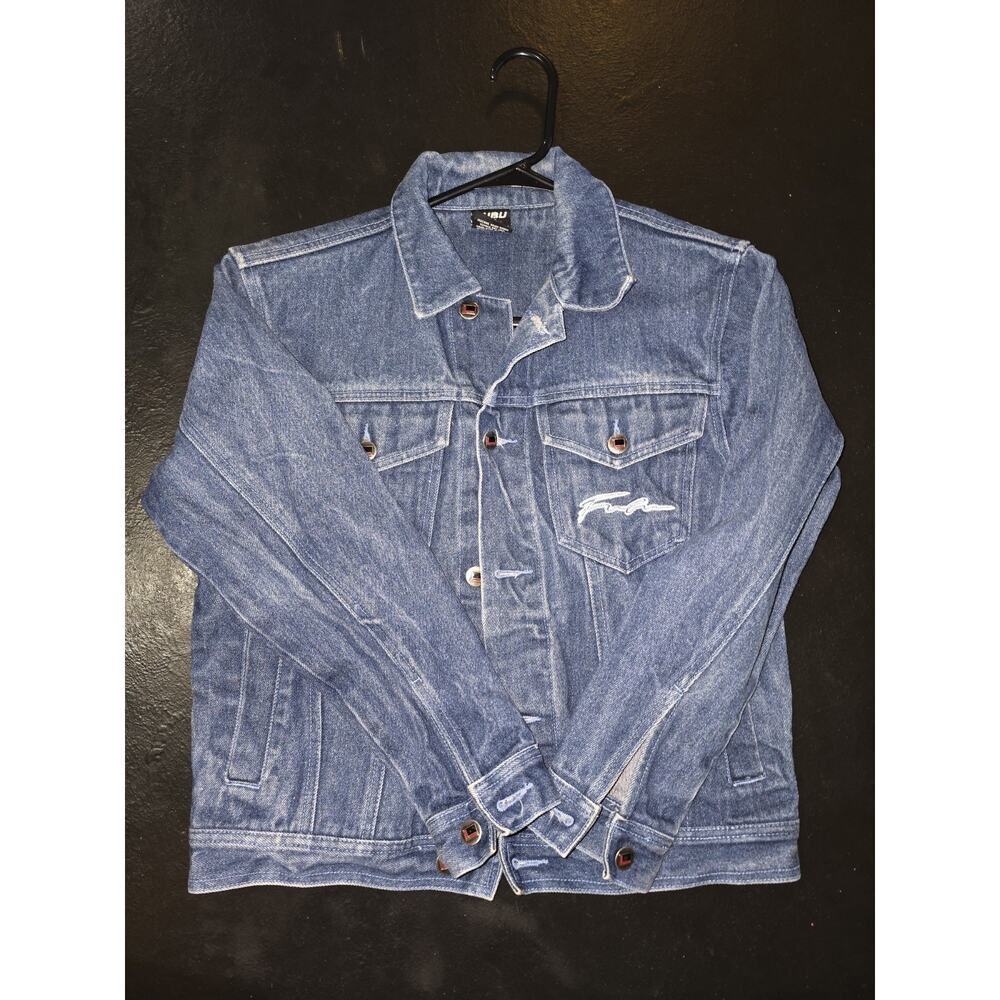 Vintage FUBU Denim Jacket Women’s Medium Jean Jacket Script Y2K